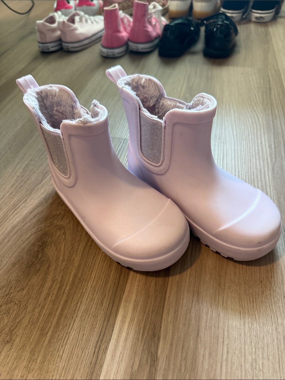 BearPaw Light Pink Fleece-Lined Rain & Snow Boots for Kids